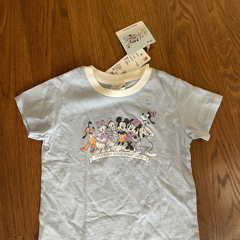 Uniqlo Kids Light Blue Mickey & Friends Tee